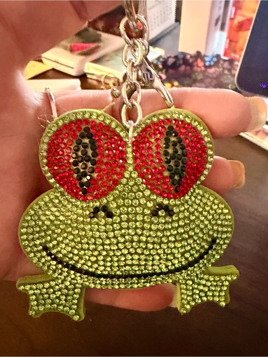 Accessories - Green Frog Rhinestone Keychain/Bag Charm NWT